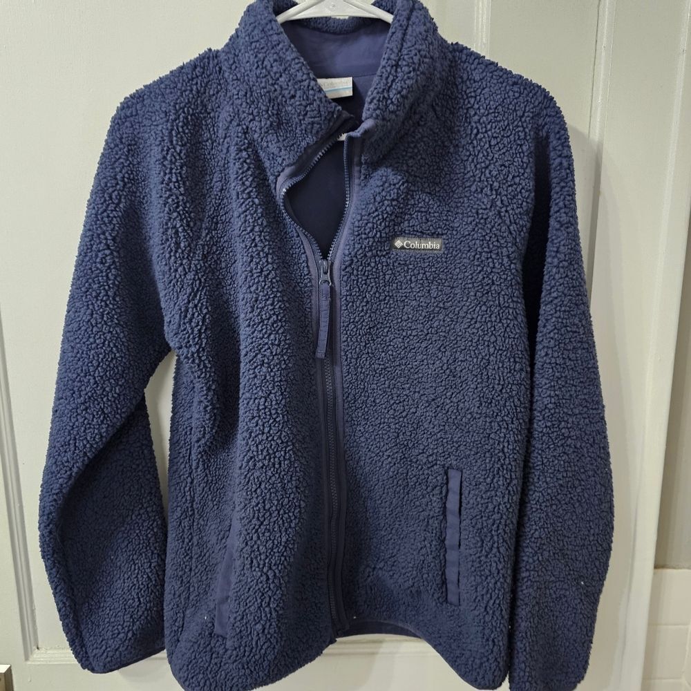 Columbia Teddy Zip Up Jacket, Sz Small, Excellent Condition